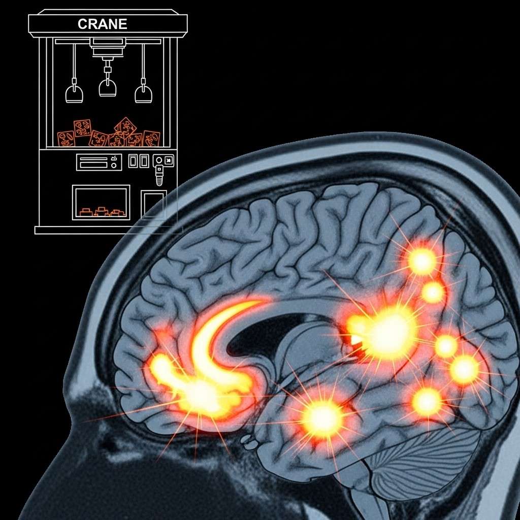Brain scan showing areas of focus and concentration